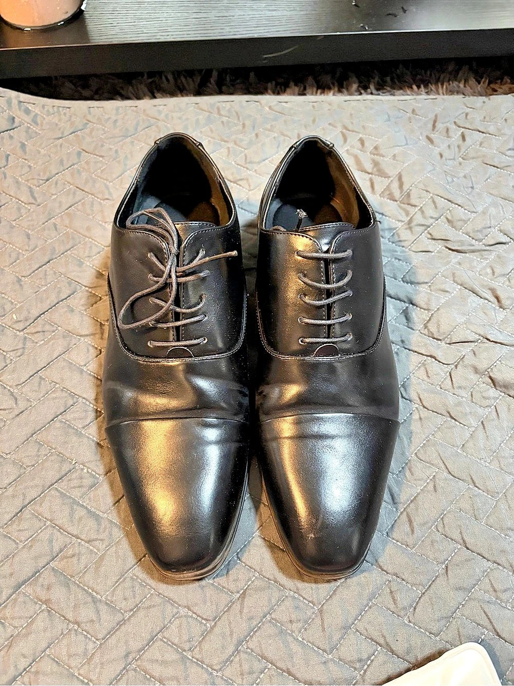 Perry Ellis Portfolio Randy Black Cap Toe Dress Shoes Men’s Size 10